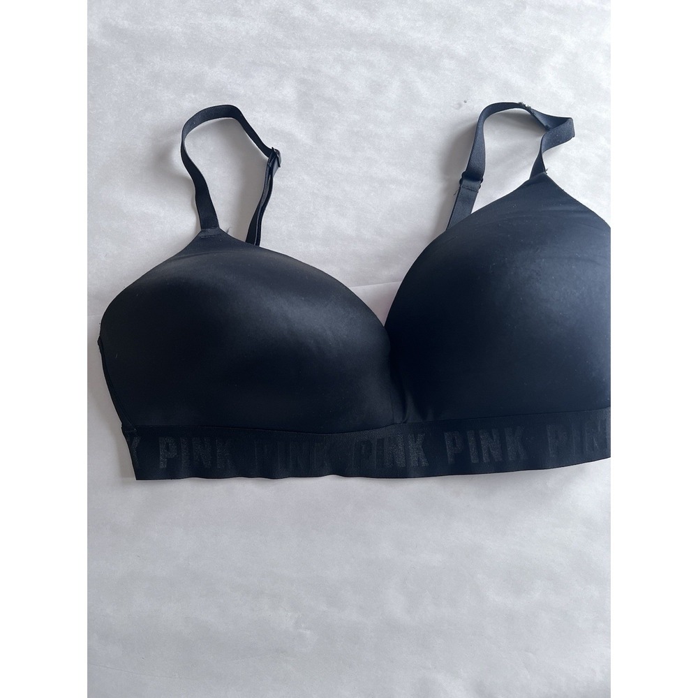 Pink by Victoria's Secret Black 36 D/D80 Every Wear Wireless Pushup Bra